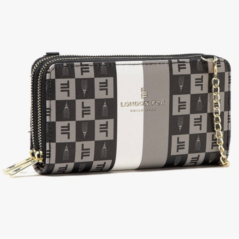 LONDOG FOG |  DIANA SIGNATURE DOUBLE ZIP CROSSBODY BAG AND WALLET